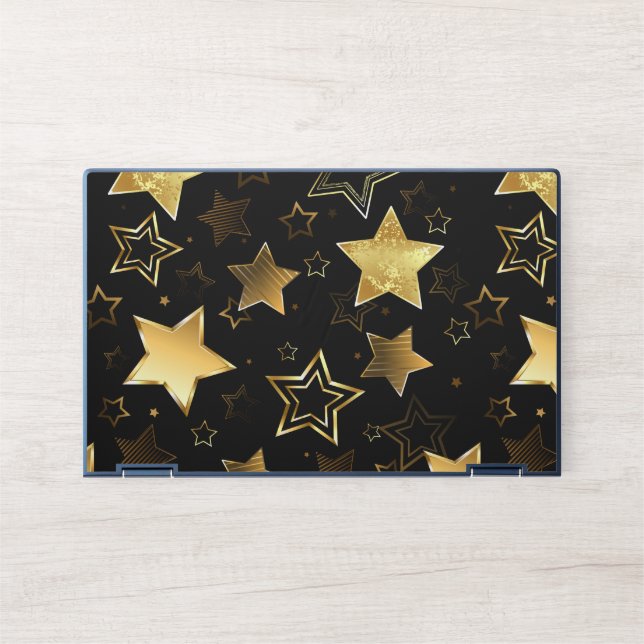 Seamless pattern with Golden Stars HP Laptop Skin (Front)