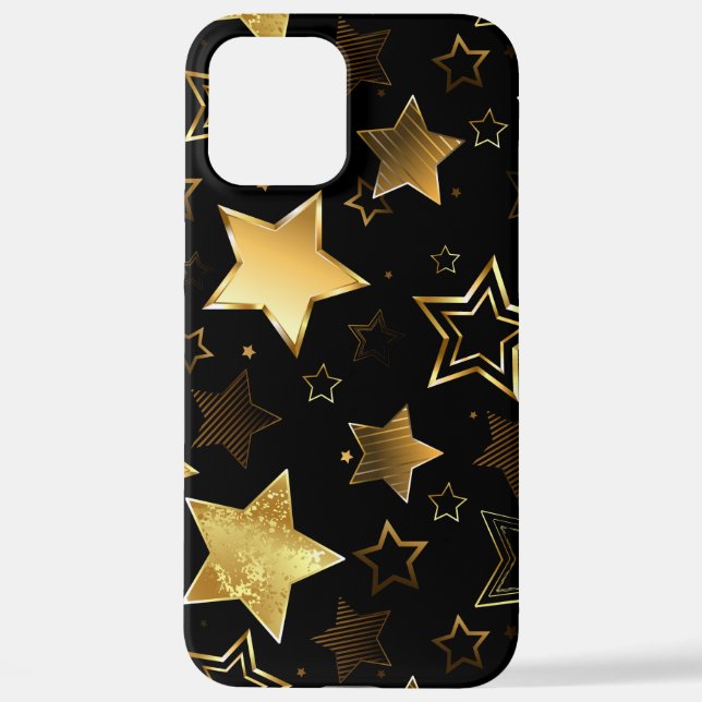 Seamless pattern with Golden Stars iPhone Case (Back)