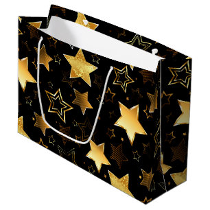 Seamless pattern with Golden Stars Large Gift Bag