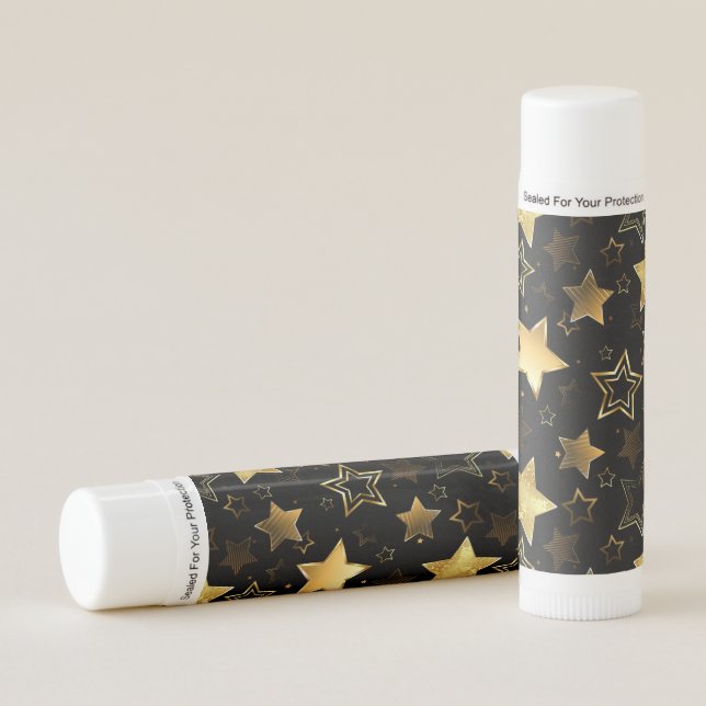 Seamless pattern with Golden Stars Lip Balm (Front)