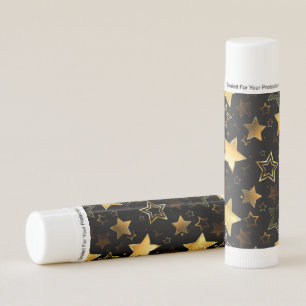Seamless pattern with Golden Stars Lip Balm