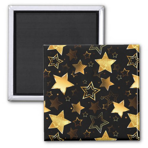 Seamless pattern with Golden Stars Magnet