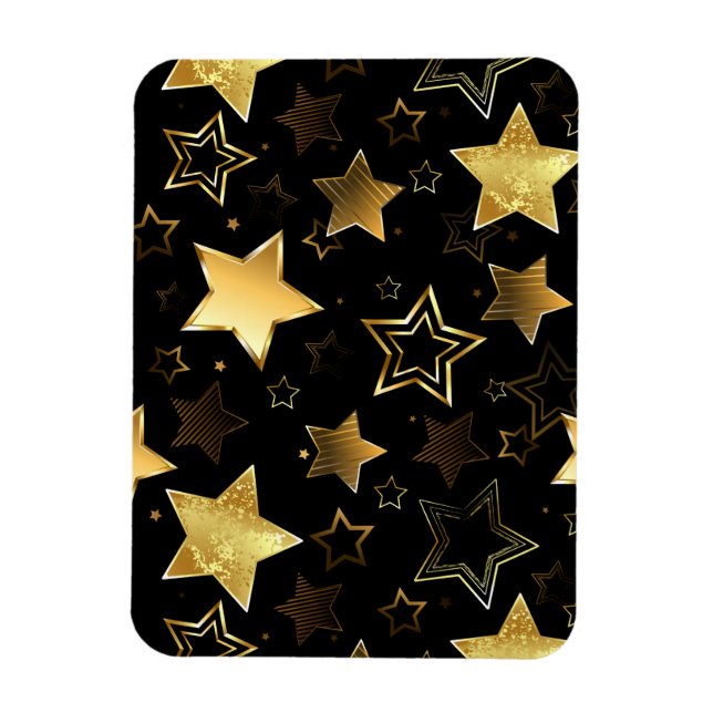 Seamless pattern with Golden Stars Magnet (Vertical)