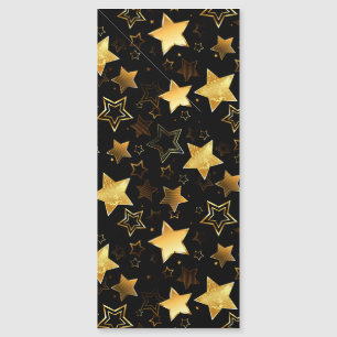 Seamless pattern with Golden Stars Magnetic Invitation