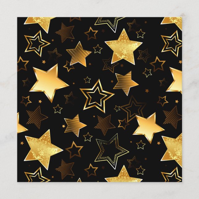 Seamless pattern with Golden Stars Menu (Front)