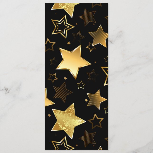 Seamless pattern with Golden Stars Menu (Front)