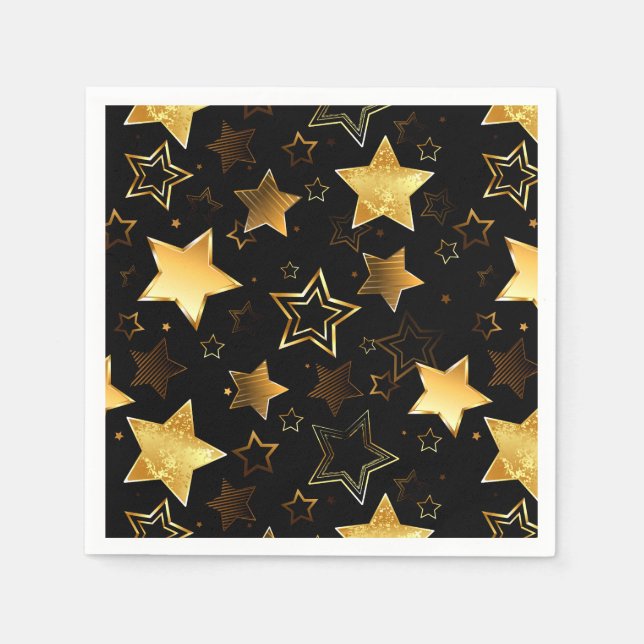 Seamless pattern with Golden Stars Napkins (Front)