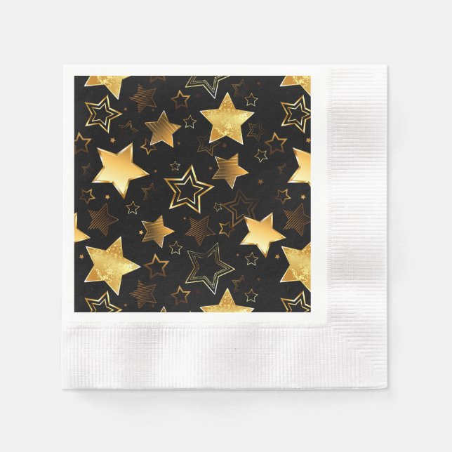 Seamless pattern with Golden Stars Napkins (Front)