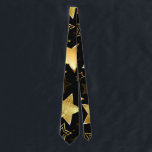 Seamless pattern with Golden Stars Neck Tie<br><div class="desc">Seamless with Golden Stars on Black background. Gold star.</div>