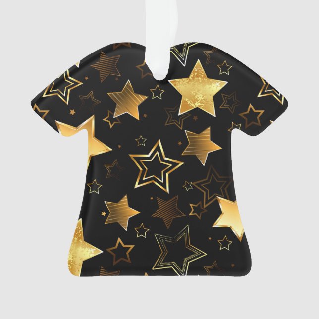 Seamless pattern with Golden Stars Ornament (Front)
