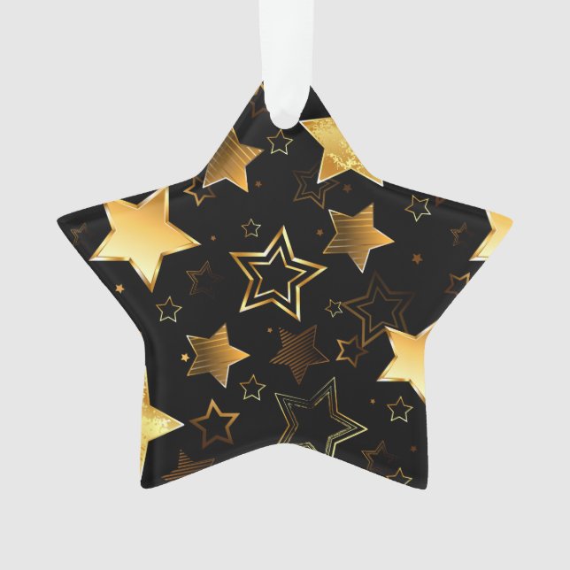 Seamless pattern with Golden Stars Ornament (Front)