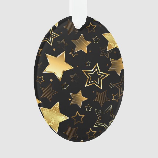 Seamless pattern with Golden Stars Ornament (Front)