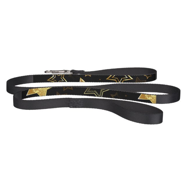 Seamless pattern with Golden Stars Pet Leash (Full)