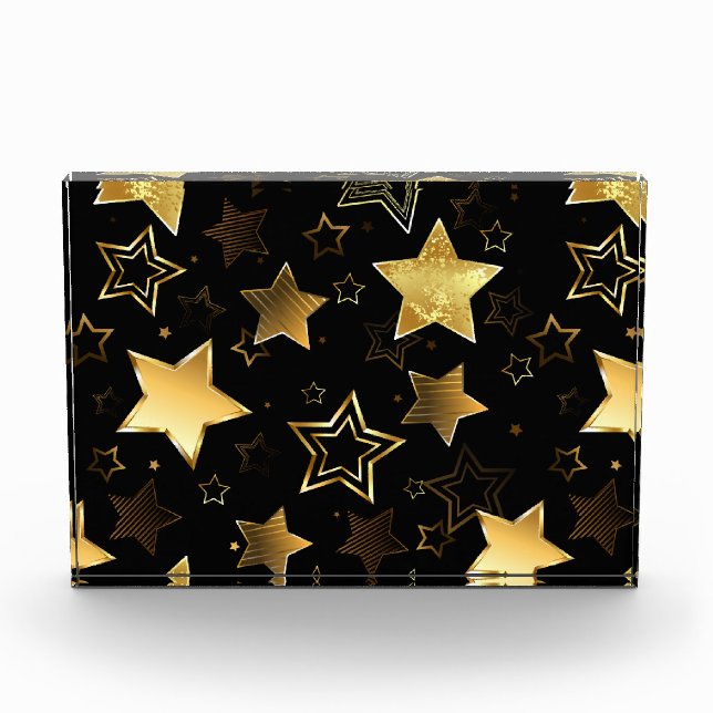 Seamless pattern with Golden Stars Photo Block (Front)