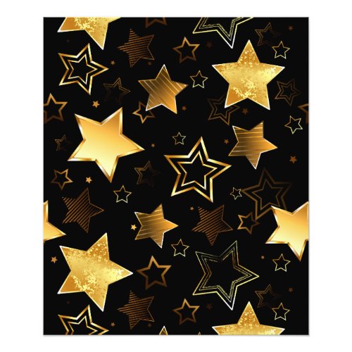 Seamless pattern with Golden Stars Photo Print