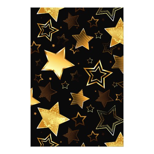 Seamless pattern with Golden Stars Photo Print