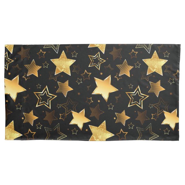 Seamless pattern with Golden Stars Pillow Case (Front-Left)