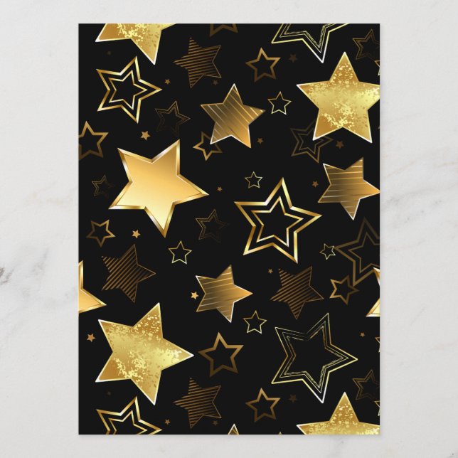 Seamless pattern with Golden Stars Program (Front)