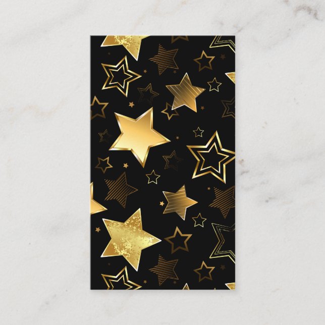 Seamless pattern with Golden Stars Referral Card (Front)