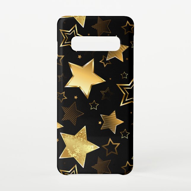 Seamless pattern with Golden Stars Samsung Galaxy Case (Back)