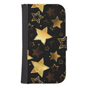 Seamless pattern with Golden Stars Galaxy S4 Wallet Case