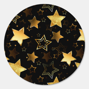 Seamless pattern with Golden Stars Sign