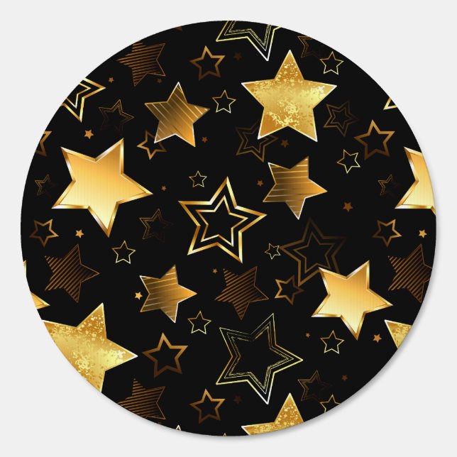 Seamless pattern with Golden Stars Sign (Front)