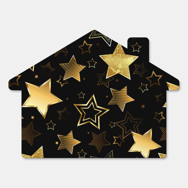 Seamless pattern with Golden Stars Sign (Front)