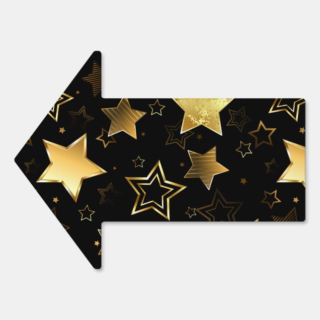 Seamless pattern with Golden Stars Sign (Front)