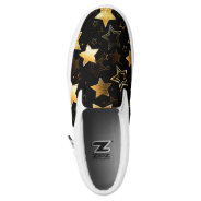 Seamless Pattern With Golden Stars Slip-on Sneakers at Zazzle