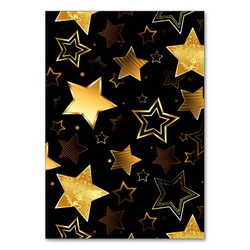 Seamless pattern with Golden Stars Table Number