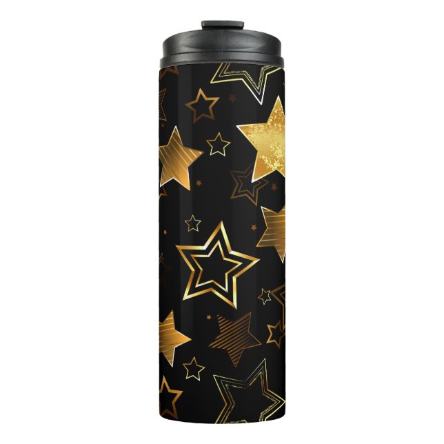 Seamless pattern with Golden Stars Thermal Tumbler (Front)