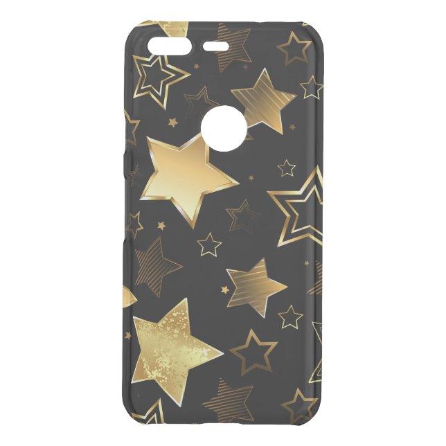 Seamless pattern with Golden Stars Uncommon Google Pixel Case (Back)
