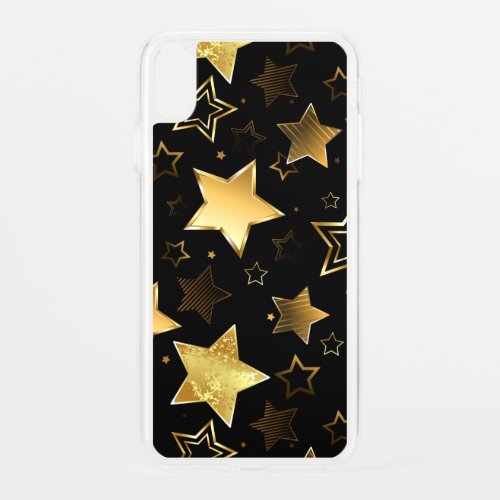 Seamless pattern with Golden Stars iPhone XS Max Case