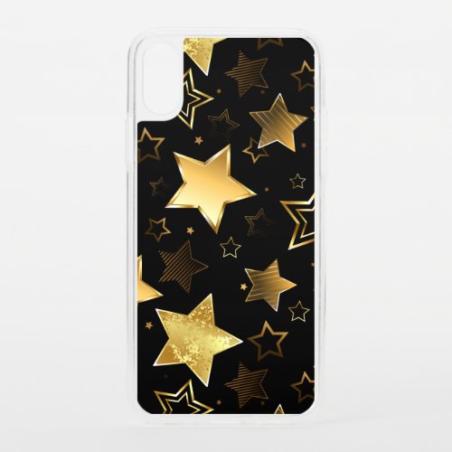 Seamless pattern with Golden Stars iPhone XS Case