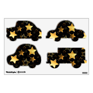 Seamless pattern with Golden Stars Wall Decal