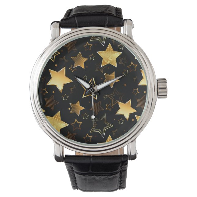Seamless pattern with Golden Stars Watch (Front)