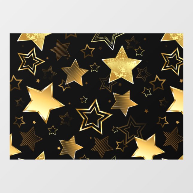 Seamless pattern with Golden Stars Window Cling (Sheet)