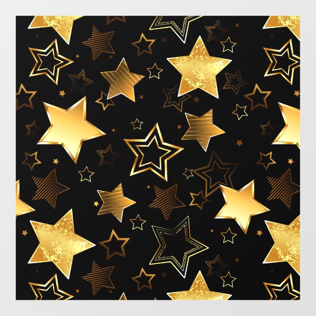 Seamless pattern with Golden Stars Window Cling (Sheet)