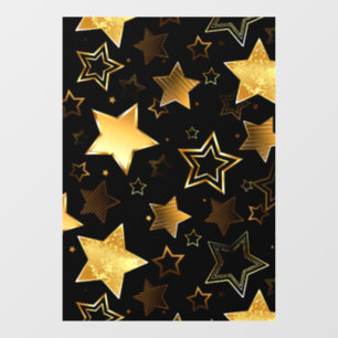 Seamless pattern with Golden Stars Window Cling