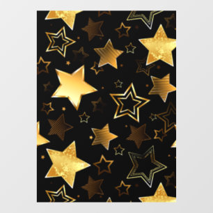 Seamless pattern with Golden Stars Window Cling