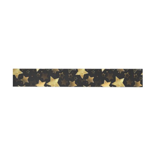 Seamless pattern with Golden Stars Wrap Around Address Label