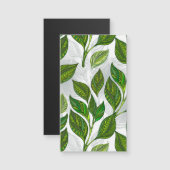 Seamless Pattern with Green Tea Leaves (Front/Back)