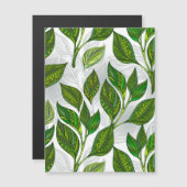 Seamless Pattern with Green Tea Leaves (Front/Back)