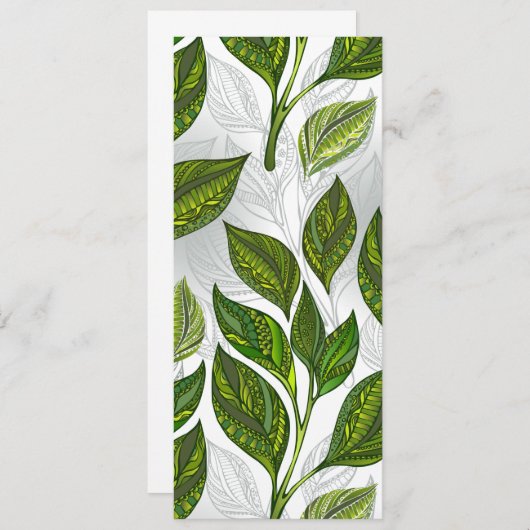 Seamless Pattern with Green Tea Leaves (Front/Back)