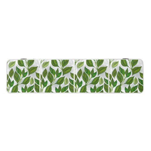 Seamless Pattern with Green Tea Leaves Beer Pong Table