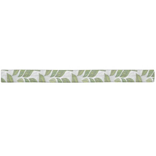 Seamless Pattern with Green Tea Leaves Elastic Hair Tie