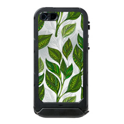 Seamless Pattern with Green Tea Leaves Waterproof Case For iPhone SE55s
