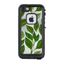 Seamless Pattern with Green Tea Leaves LifeProof FRĒ iPhone SE/5/5s Case