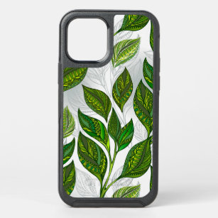 Seamless Pattern with Green Tea Leaves OtterBox Symmetry iPhone 12 Pro Case